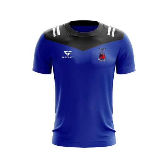 Lisburn Boxing Club T-Shirt Tenacity (Blue/Black/White) - Adults