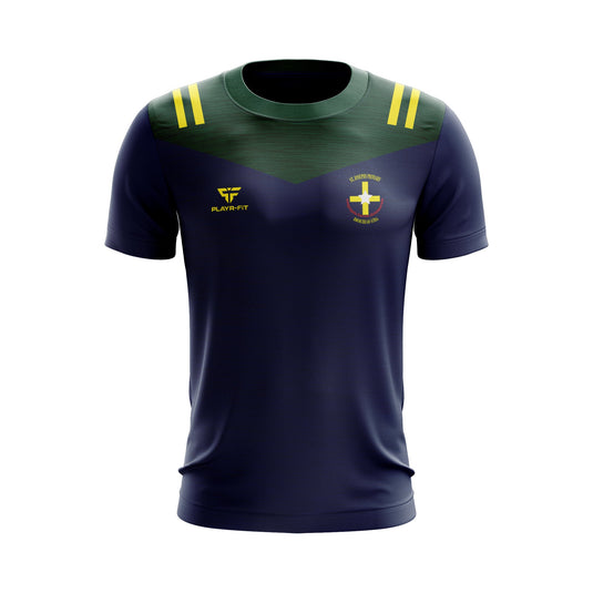 St Josephs CBS Drogheda Staff T-Shirt Tenacity Navy/Bottle Green - Adults
