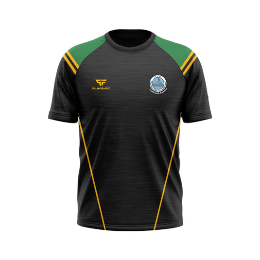 Claregalway Handball Club T-Shirt Vigour (Black/Green/YellowGold) - Kids