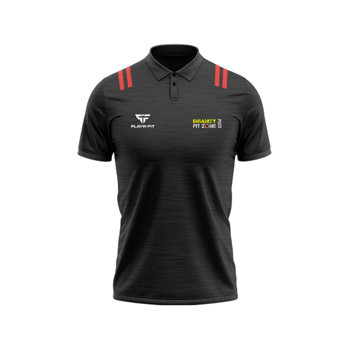 Insanity Fit Zone Polo Tenacity Black/Red - Adults