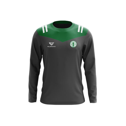 South Kildare CSC Crew Neck Tenacity Grey/Bottle Green - Adults