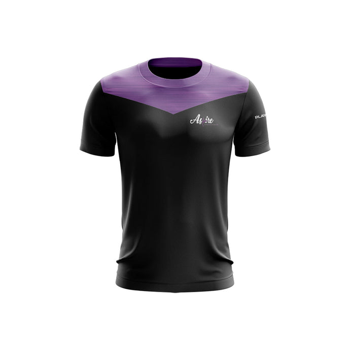 Aspire Gymnastics T-Shirt Tenacity Black/Purple - Adults