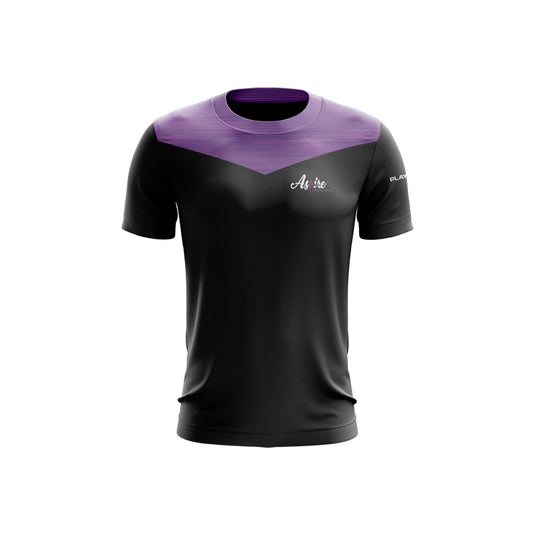 Aspire Gymnastics T-Shirt Tenacity Black/Purple - Adults