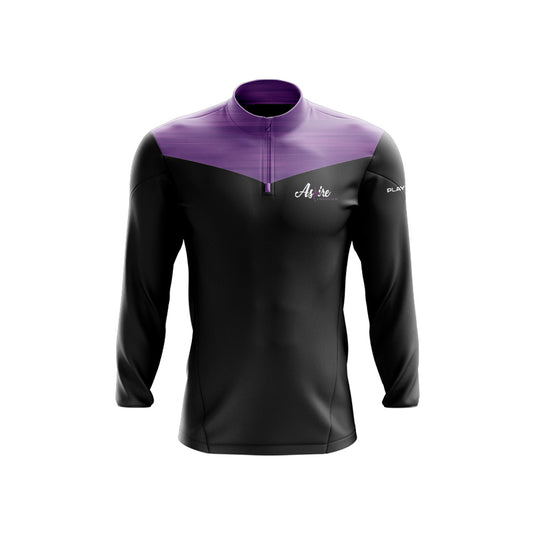Aspire Gymnastics Midlayer (1/4 Zip) Tenacity Black/Purple - Adults