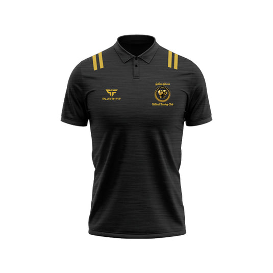 Golden Gloves Kilkeel Boxing Club Polo Tenacity Black/Gold - Kids