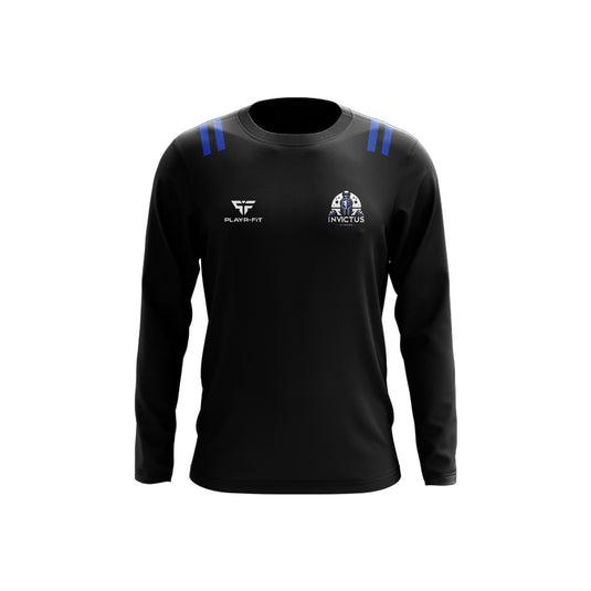 Invictus Fitness Crewneck Tenacity (Black/Blue) - Adults
