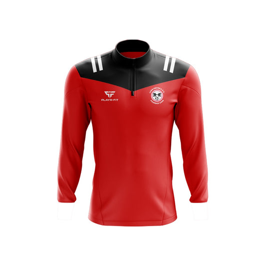 Lusk United Midlayer (1/4 Zip) (Tenacity) (Red/Black) - Adults