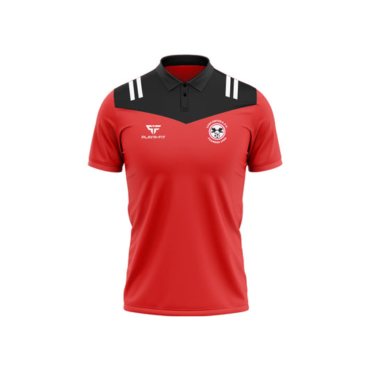 Lusk United Polo (Tenacity) (Red/Black) - Adults