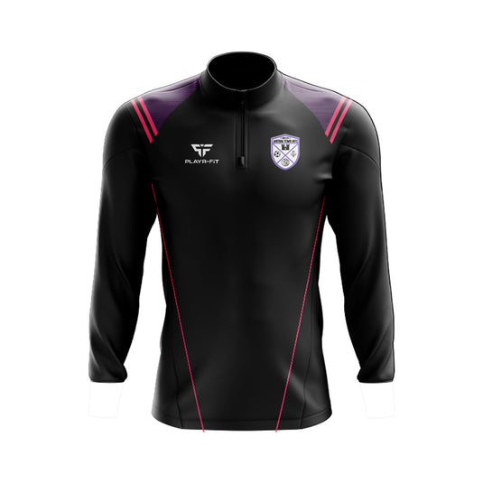 Antrim Town WFC Midlayer (1/4 Zip) Vigour (Black/Purple/Pink) - Adults