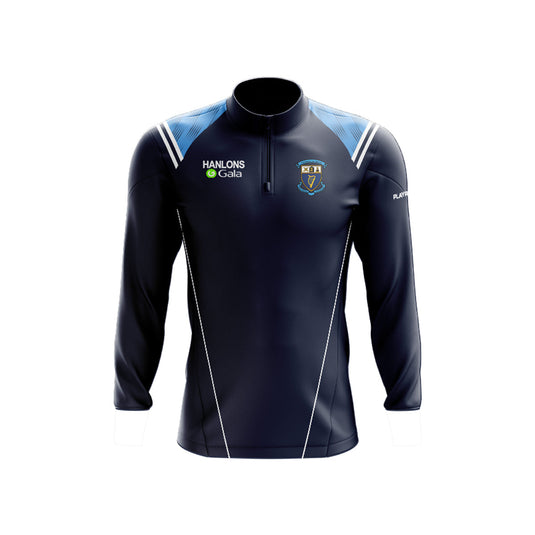 Longford Slashers Midlayer (1/4 Zip) Vigour Sublimated Navy/Sky Blue - Adults