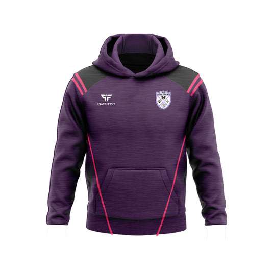 Antrim Town WFC Hoodie Vigour (Purple/Black/Pink) - Adults