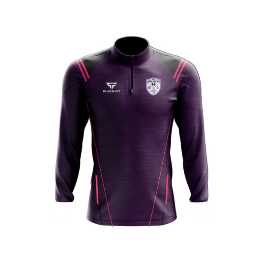 Antrim Town WFC Midlayer (1/4 Zip) Vigour (Purple/Black/Pink) - Adults