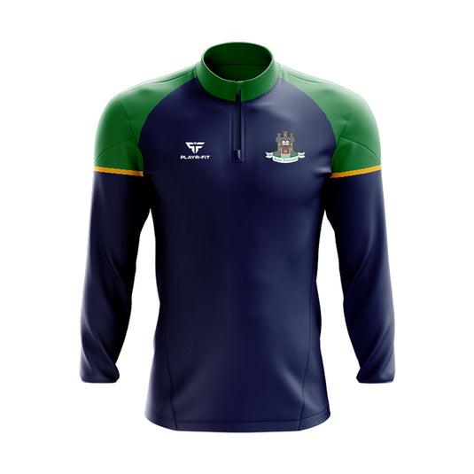 Ballyfermot DLS Midlayer (1/4 Zip) Stellar (Navy/Green/Yellow) - Kids
