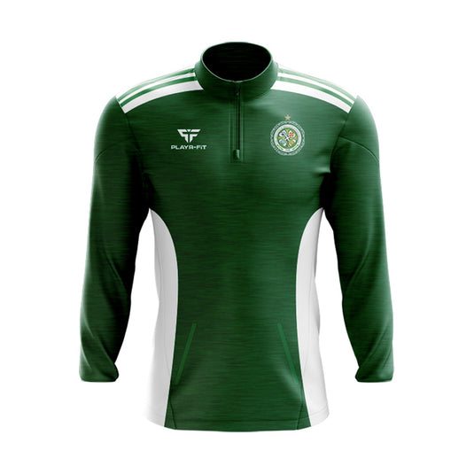 The Association of Irish Celtic Supporters Club Midlayer (1/4 Zip) Endure (Green/White) - Adults