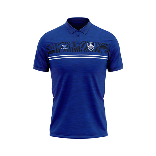 Kinvara United Polo Optimum Royal Blue/Black - Adults