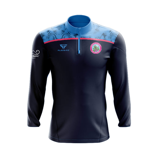 Lough Neagh Monster Dunkers Midlayer (1/4 Zip) Spirit Sublimated(Navy,Sky,Pink)  - Adults