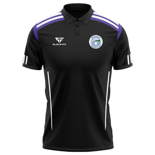 Newcastle Tennis Club Polo Adroit (Black/Purple/White) - Adults