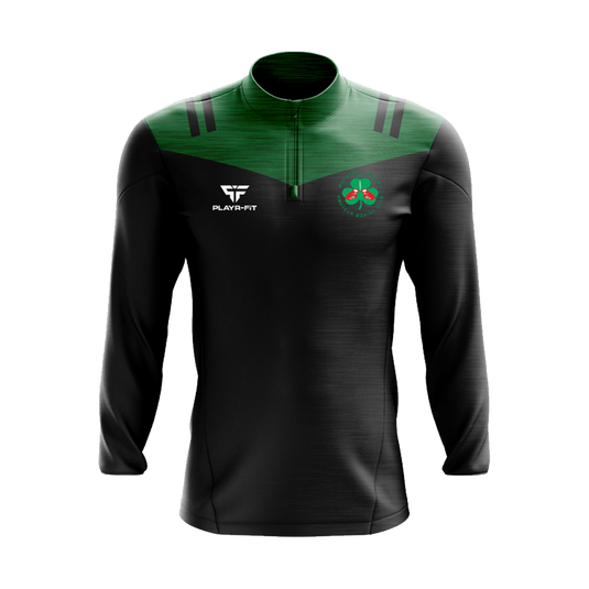 Mourne All Blacks ABC Midlayer (1/4 Zip) Tenacity Black/Green - Kids