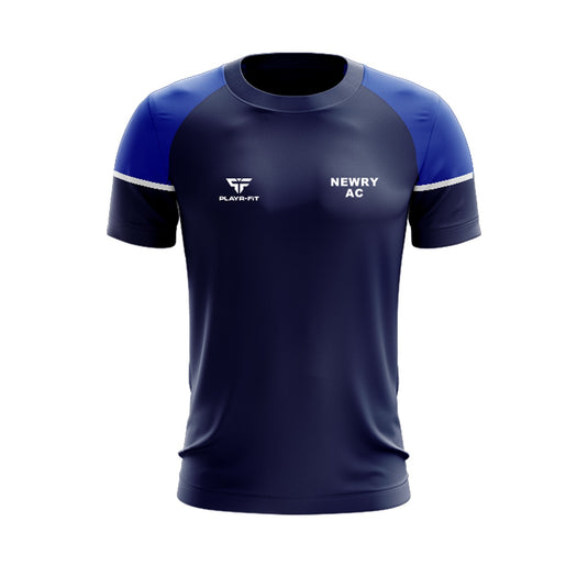 Newry AC T-Shirt Stellar (Navy/Blue/White) - Adults