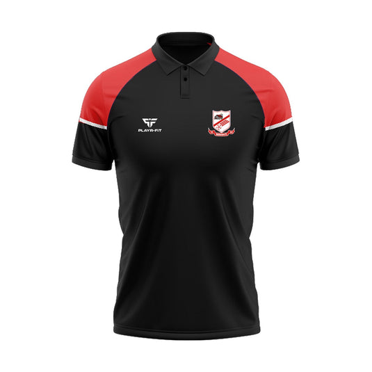 Walshestown FC Polo Stellar (Black/Red/White - Kids