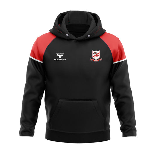 Walshestown FC Hoodie Stellar (Black/Red/White - Kids