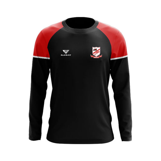 Walshestown FC Crew Neck Stellar (Black/Red/White - Adults