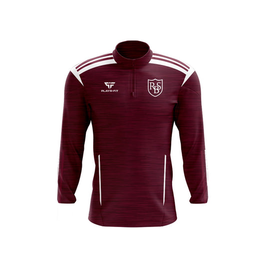 Redeemer BNS Staff Midlayer (1/4 Zip) Adroit Maroon/White - Kids