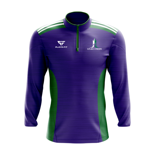 Scrabo Striders Midlayer (1/4 Zip) Endure Purple/Green - Adults