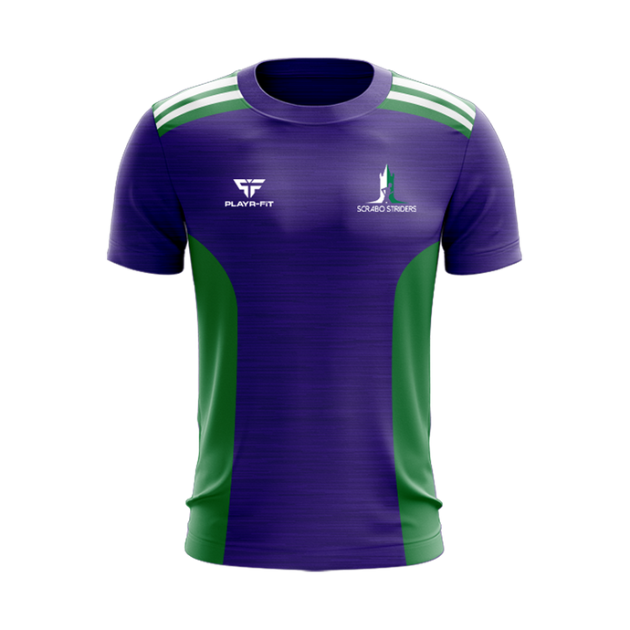 Scrabo Striders T-Shirt Endure Purple/Green - Adults