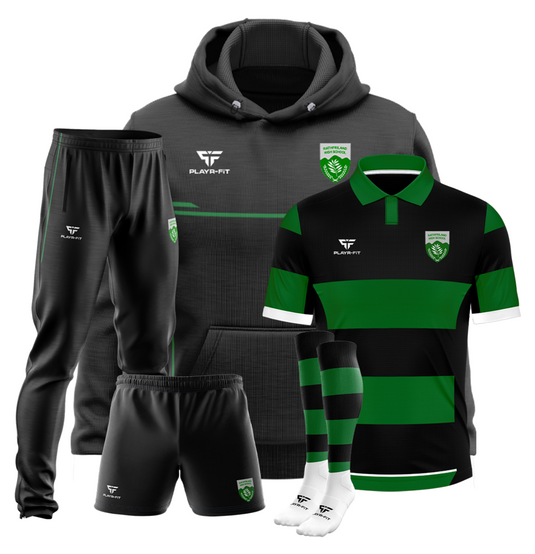 Rathfriland High School Students Boys Pack 2 (Hoodie, Rugby Jersey, Tracksuit Pants, Rugby Shorts, Long Socks) - Kids