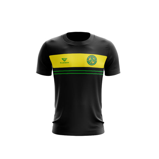 Shamrock Gaels Armagh T-Shirt Optimum (Black/Green/Yellow) - Adults
