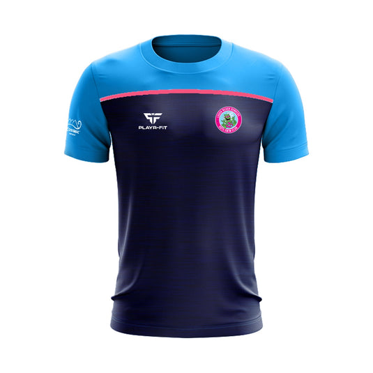 Lough Neagh Monster Dunkers T-Shirt Spirit (Navy/Sky/Pink) - Kids