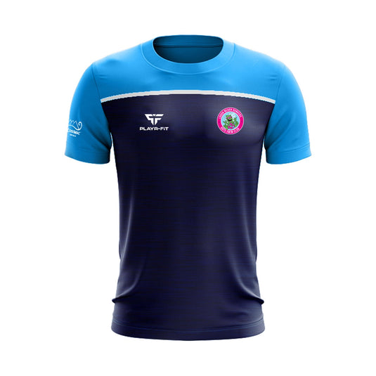 Lough Neagh Monster Dunkers T-Shirt Spirit (Navy/Sky/White) - Adults