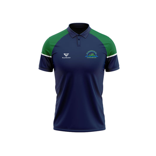St MaCartan's PS Loughinisland Polo Stellar Navy-Green - Adults