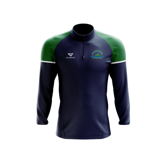 St MaCartan's PS Loughinisland Midlayer (1/4 Zip) Stellar Navy-Green - Adults
