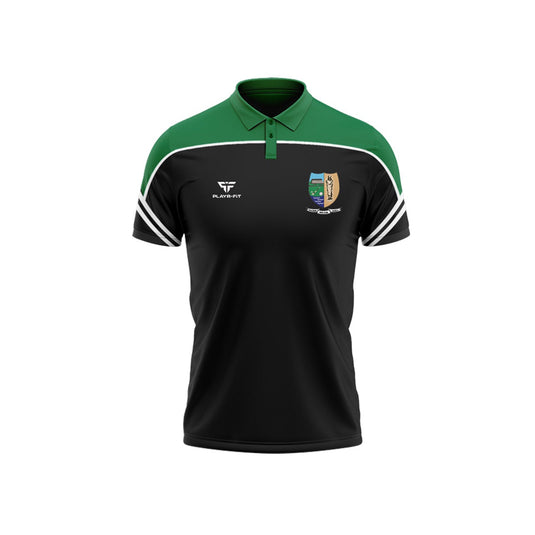 St Molaise Gaels Polo Momentum (Black/Green/White) - Kids