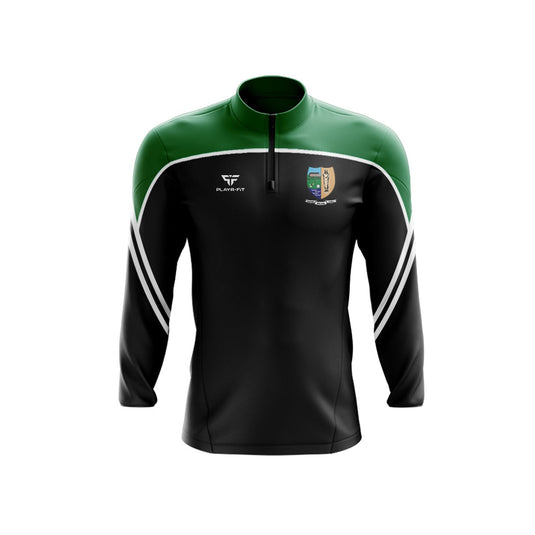 St Molaise Gaels Midlayer (1/4 Zip) Momentum (Black/Green/White) - Kids