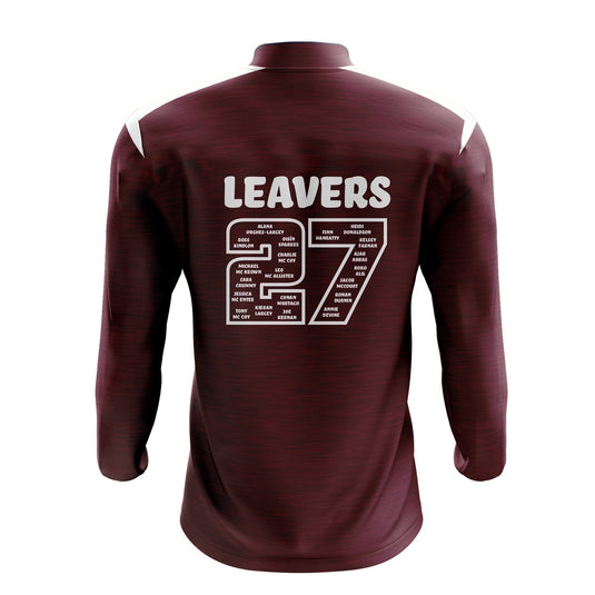 St Patricks PS Crossmaglen English Unit Younger Class Leavers Midlayer (1/4 Zip) Adroit (Maroon) - Kids