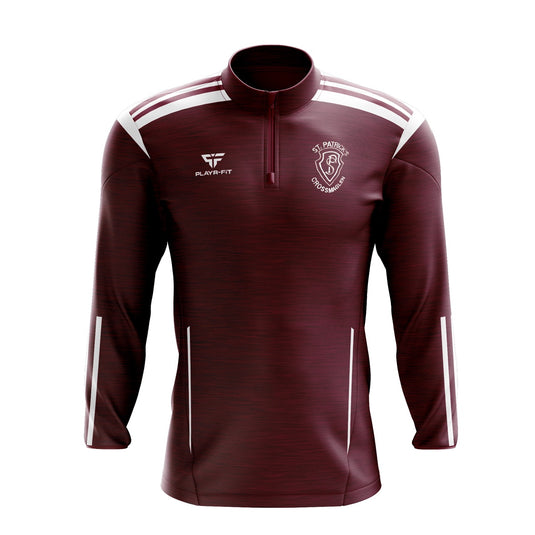 St Patricks PS Crossmaglen English Unit Younger Class Leavers Midlayer (1/4 Zip) Adroit (Maroon) - Kids