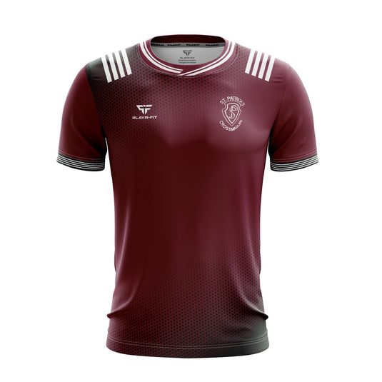 St Patricks PS Crossmaglen English Unit Younger Class Leavers Jersey F38 (Maroon/White) - Kids