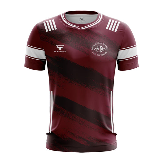 St Patricks PS Crossmaglen Gaelscoil Leavers Jersey F22 (Maroon/White) - Adults