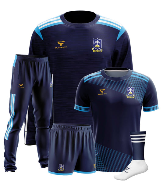 St Colms HS Dunmurry Students PE Pack 3 (Crewneck, Jersey, Skinny Pants, Shorts, Mid Socks) - Adults