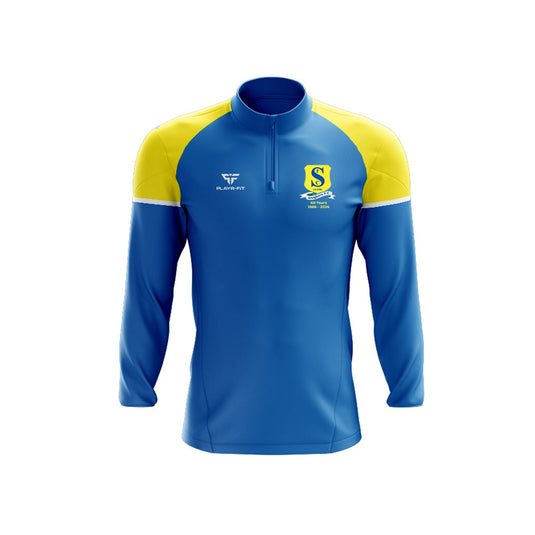 Snugboro FC Midlayer (1/4 Zip) Adroit (Blue/YellowGold) - Adults