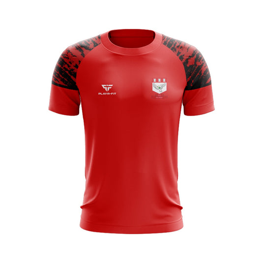 FC Antrim T-Shirt Stellar (Red/Black) - Adults