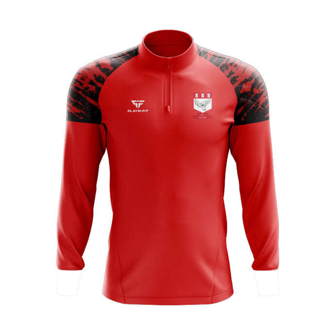 FC Antrim Midlayer (1/4 Zip) Stellar (Red/Black) - Adults