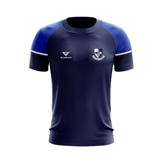 Aughnamullen CLG T-Shirt Stellar (Navy/Blue/White) - Adults