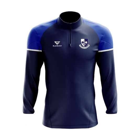 Aughnamullen CLG Hoodie (1/4 Zip) Stellar (Navy/Blue/White) - Adults