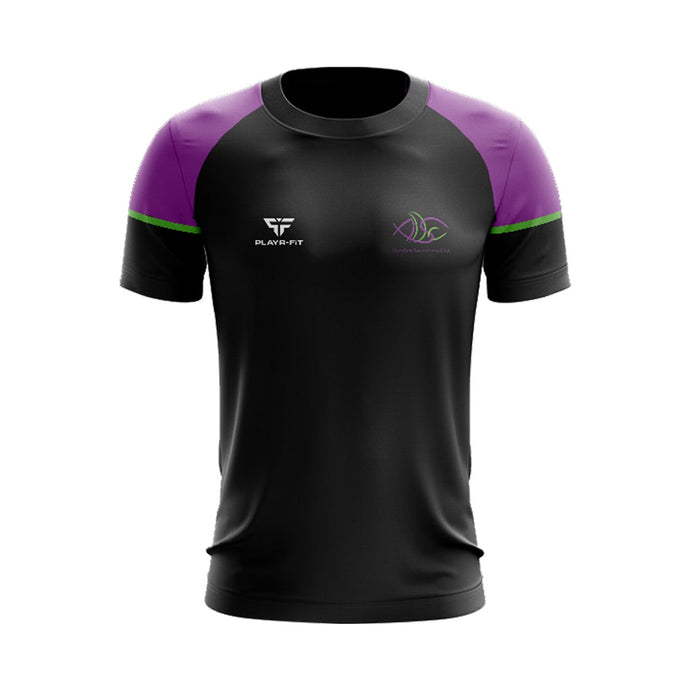 Aura Swimming Club Dundalk T-Shirt Stellar (Black/Purple/Green) - Kids