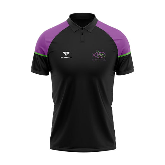Aura Swimming Club Dundalk Polo Stellar (Black/Purple/Green) - Kids