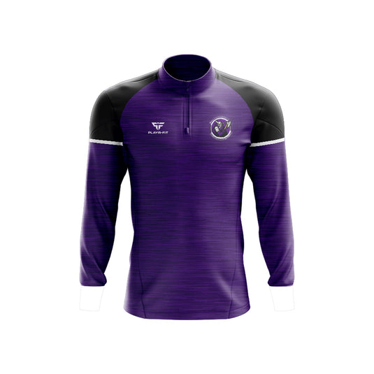 Ballyhackamore Dodgeball Club Midlayer (1/4 Zip) Stellar (Purple/Black/White) - Kids